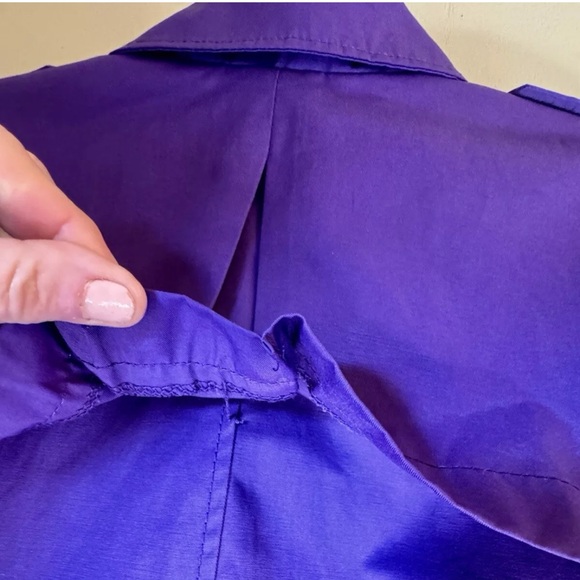 ☔️KENNETH COLE☔️ SHORT GOMMET BELT RAIN TRENCH COAT NWOT🌂 - Picture 12 of 16